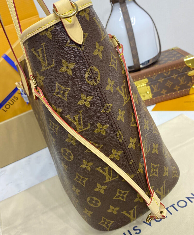 Louis Vuitton Neverfull Bandouliere Inside Out MM M12257 Peachblow